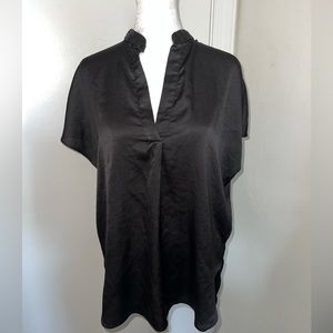 ZARA BASIC Black Short Sleeve Top. Size Medium